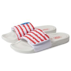 Hey Dude Phoenix Sandals – US Flag Print, Flex & Fold, Lightweight (Size 8, Med)
